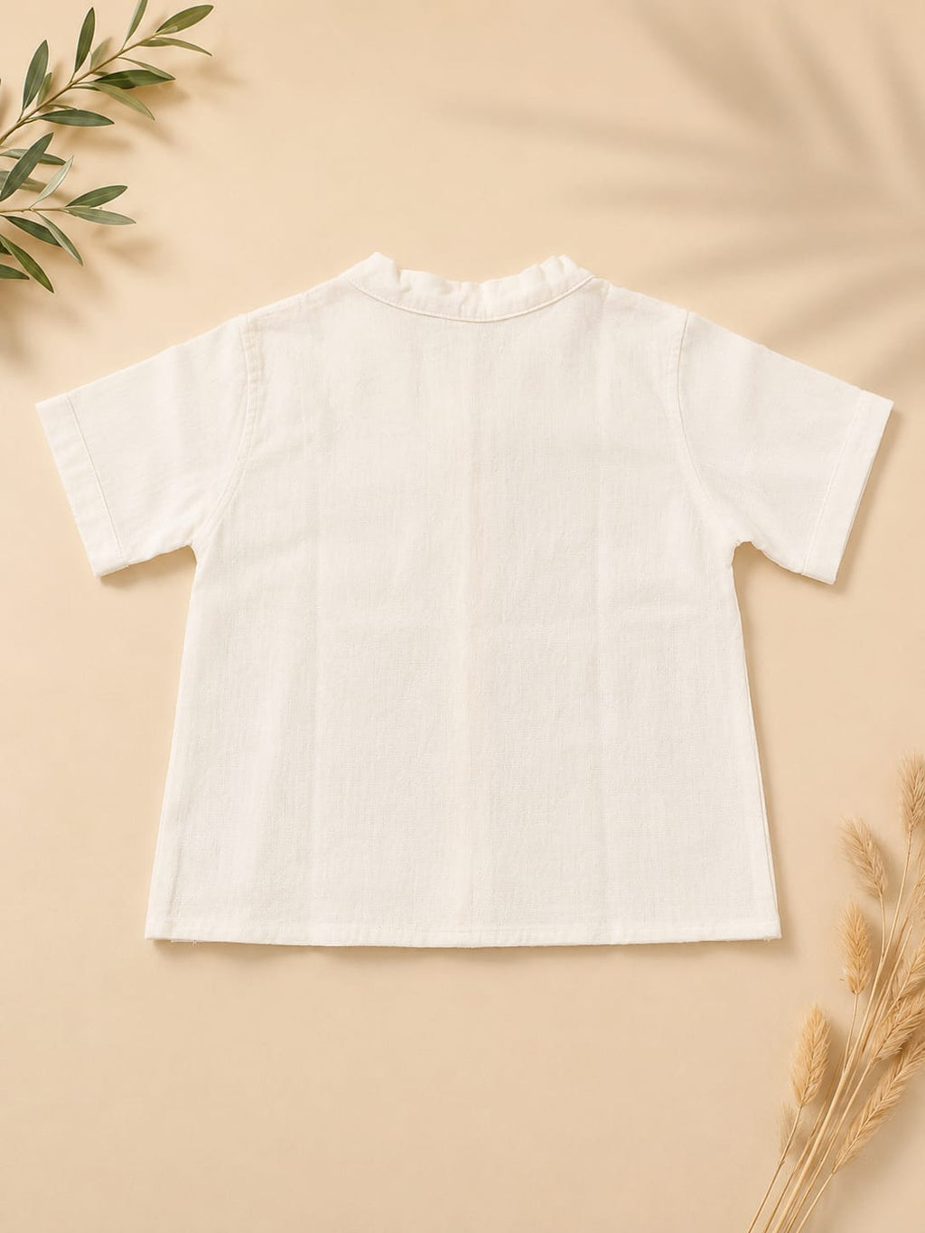 Handmade Boys' Embroidered Linen Set | Cream Color | Oaxaca Artisan Collection