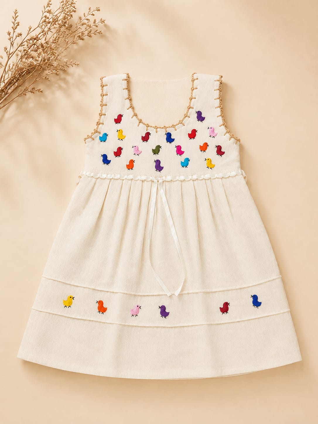 Handmade Girls Dress – Vibrant Colors