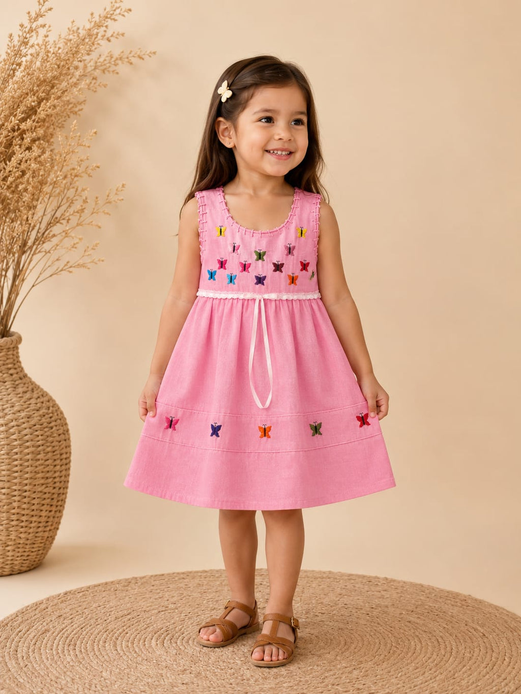 Handmade Girls Dress – Vibrant Colors