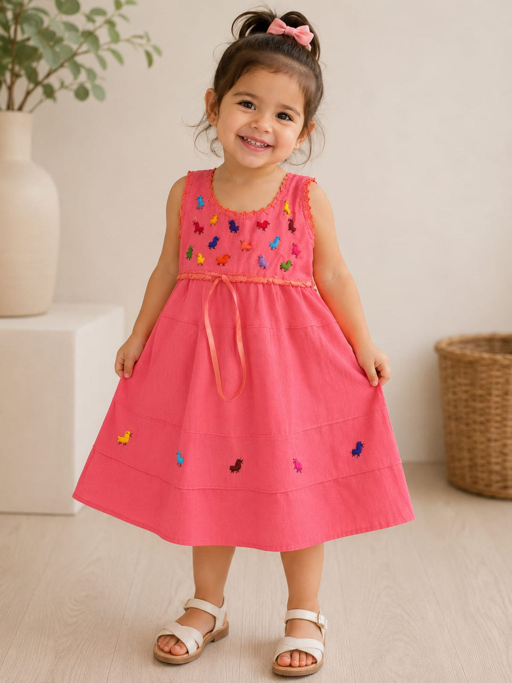 Handmade Girls Dress – Vibrant Colors