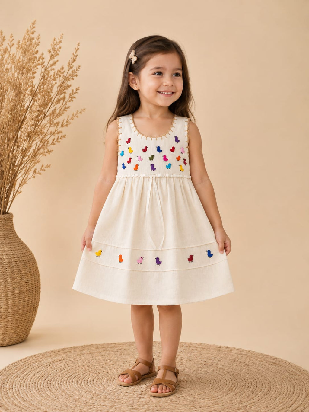 Handmade Girls Dress – Vibrant Colors